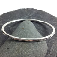 Silver Bangle oval bangle 