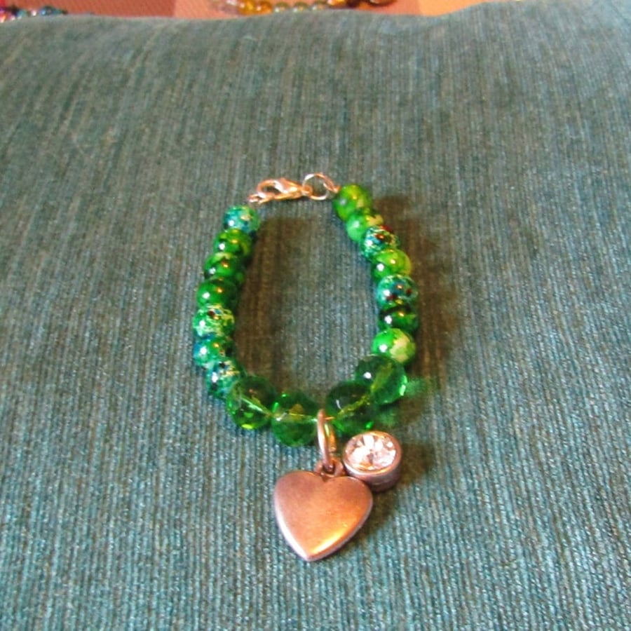 Children's Heart Charm Bracelet