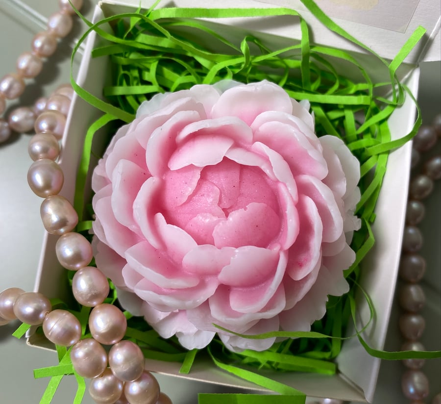 Luxury Peony Soap Flower: Perfect Gift Box for Women, Birthday, Mothers Day Gift