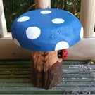 Dark blue toadstool
