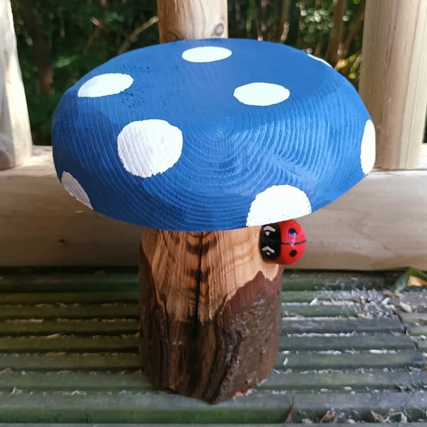 Dark blue toadstool