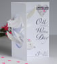 Unique Personalised Pop-up Wedding Card with Two Love birds. - Image 1