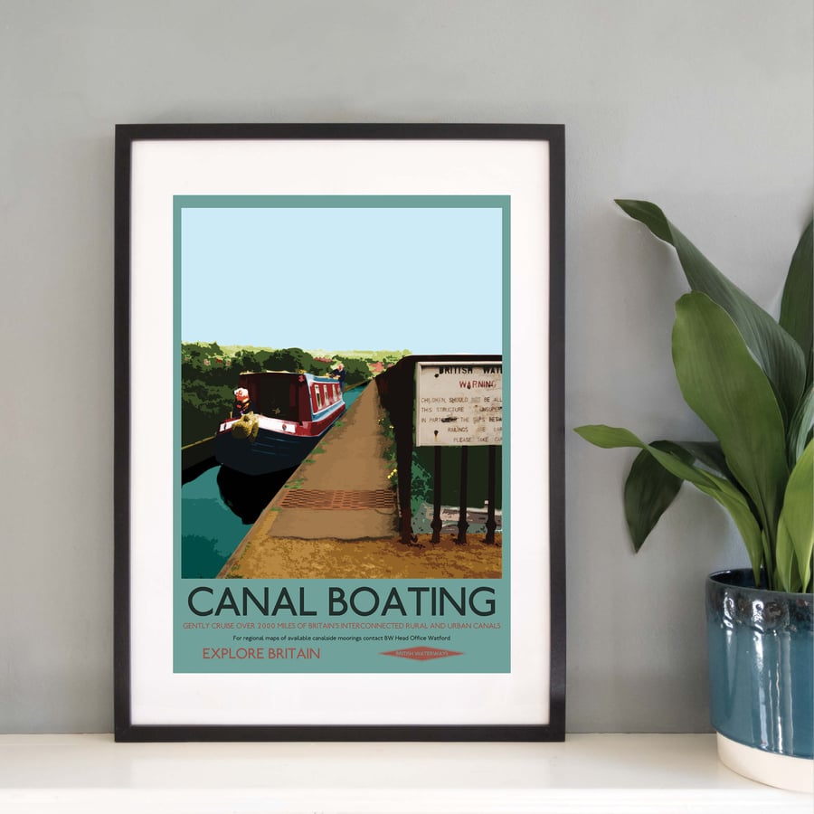 Canal Boating UK Travel Print from Silver and Paper Prints W001