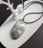 Handcrafted Stone Pendant with 60cm Rope Necklace