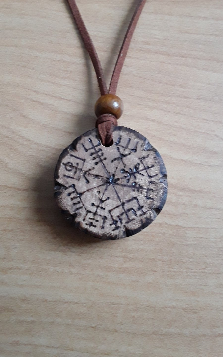 Viking Compass  Necklace  Pendant 