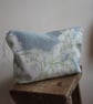 Duck egg blue floral zip up pouch made from Laura Ashley fabric  - Image 2