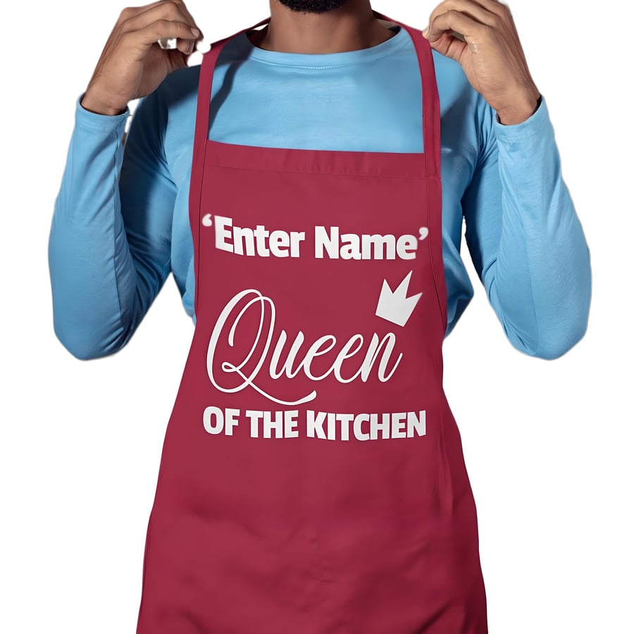 Personalised Kitchen  Apron - Personalised QUEEN Of The Kitchen