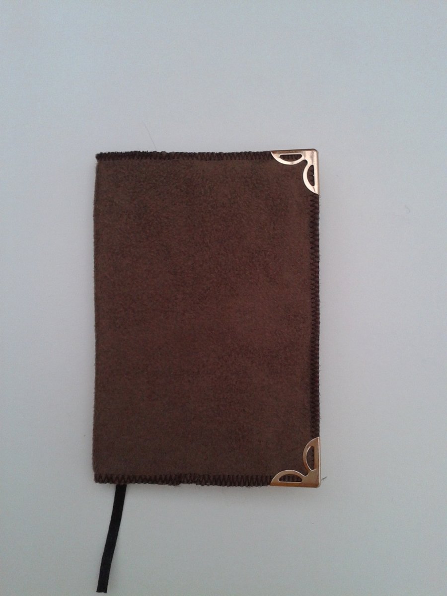 2015 Diary covered in brown faux suede 