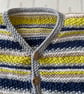 Bright striped hand knitted baby cardigan - Image 4