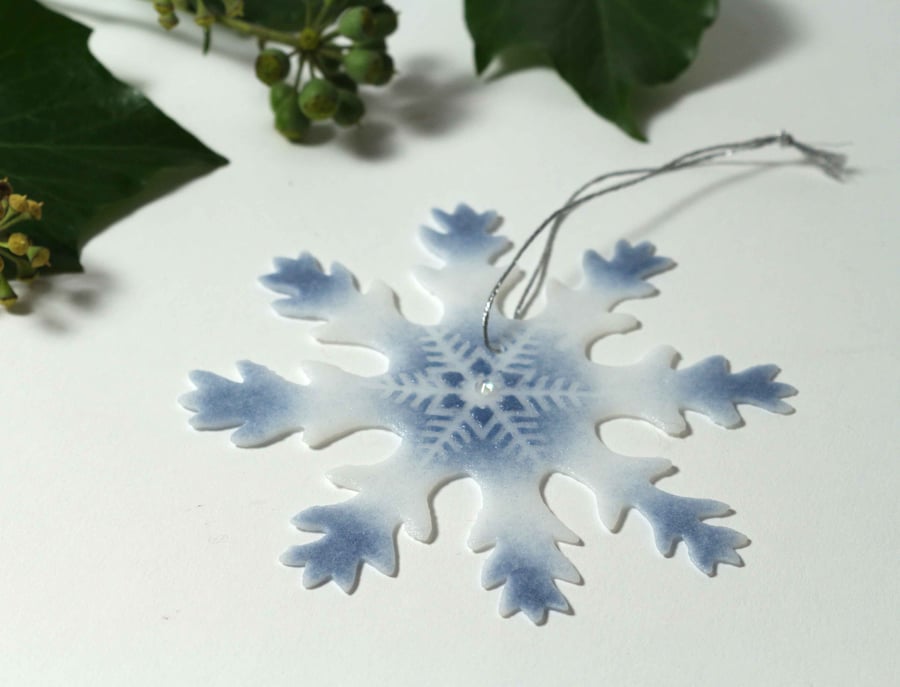 Glass Snowflake Christmas Decoration