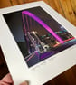 Squinty Bridge, Glasgow Signed Mounted Print FREE DELIVERY - Image 6