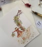 Flower girl proposal card, Autumn wedding, handmade card - Image 2