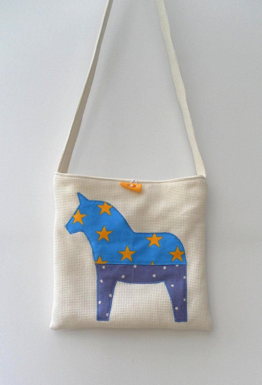 Women's Horse Crazy Tote Bag - Cotton Shoulder Bag With Graphic Print, Reusable Shopping Bag