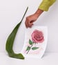 Original Watercolour Painting of a Red Rose, A4 Art - Image 6