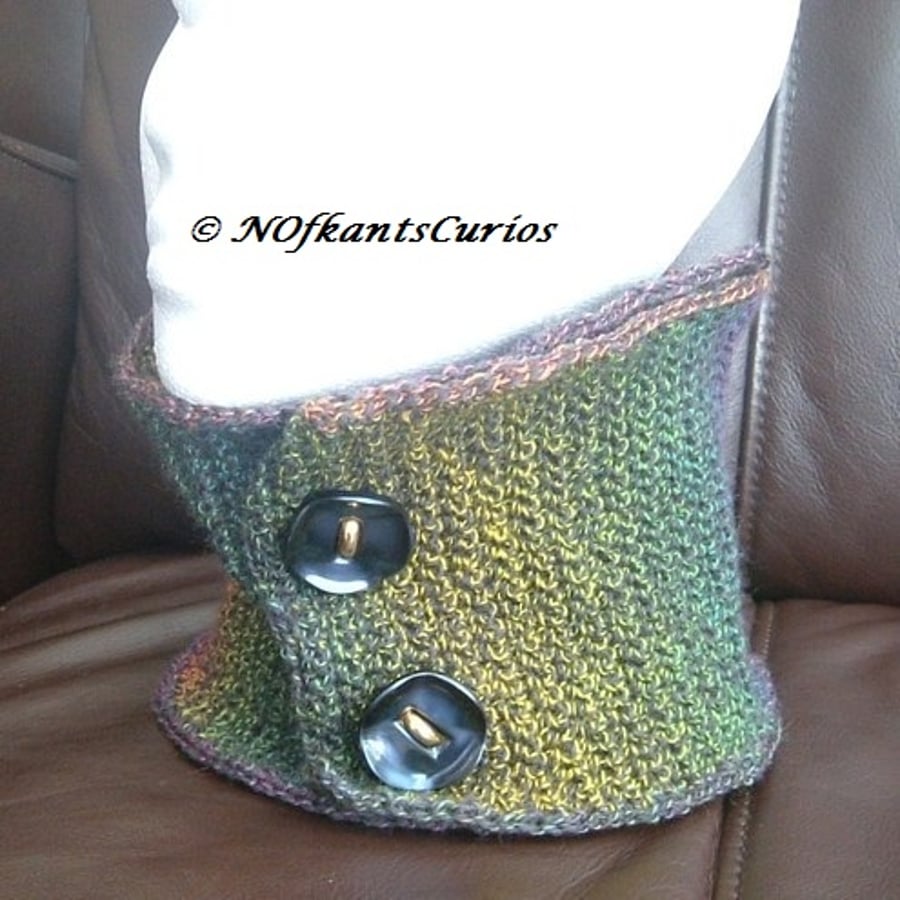 Autumn Hues, Rainbow Crocheted Neck Cosy.