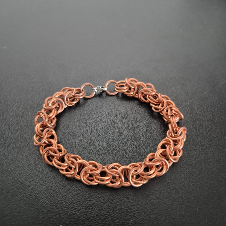 Byzantine Copper Chainmaille Bracelet