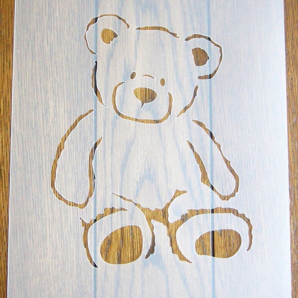 Teddy Bear Stencil Mask Reusable PP Sheet for Arts & Crafts