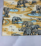 Elephant fabric brush roll, Elephants pencil wrap, Tool roll, Handmade - Image 9