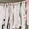  Shabby chic boho rag tie garland 