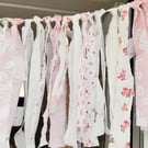  Shabby chic boho rag tie garland 