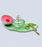 Light Green Marbled Ginkgo Leaf Trinket Tray  - Image 3