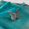 Sterling silver butterfly lapel pin