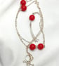 Coral & Sterling Silver Necklace - Image 4