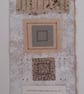 Oatmeal Speckle Bronze Grey & Natural Handstitched Geometric Small Art Pictures - Image 3