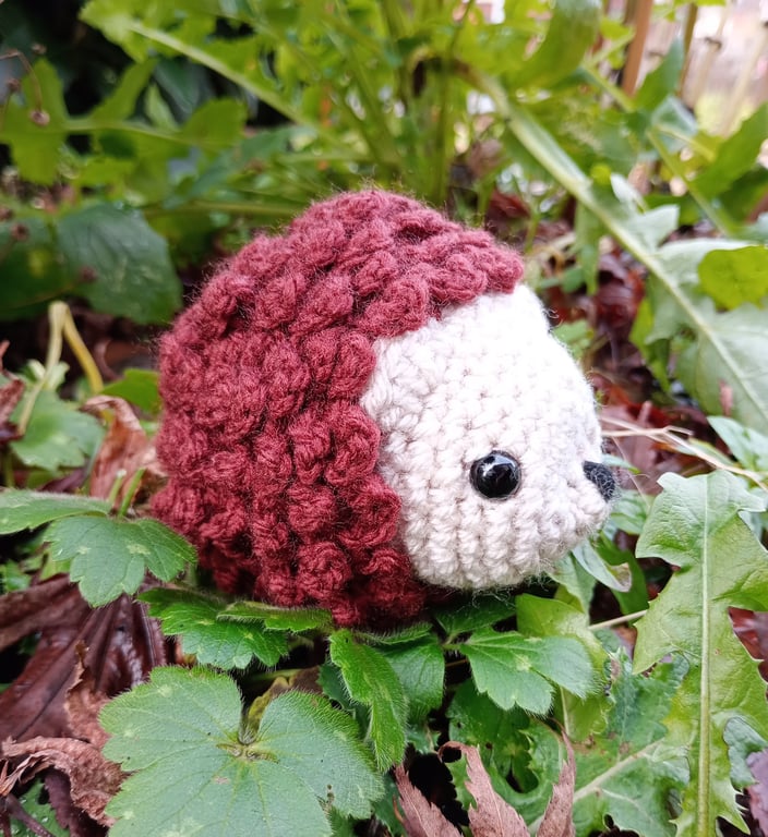 Hedgehog crochet amigurumi keyring bag charm