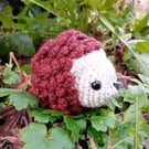 Hedgehog crochet amigurumi keyring bag charm