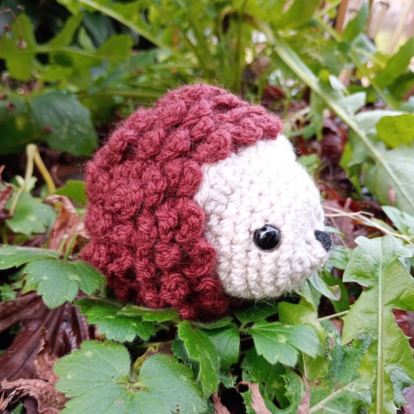 Hedgehog crochet amigurumi keyring bag charm