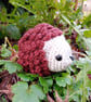 Hedgehog crochet amigurumi keyring bag charm