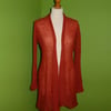 Mohair Cardigan in Burnt Orange Colour. Womens approx size 12-14. Flare Top