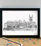 Wolverhampton Skyline Art Print - Image 2