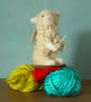 Needle felted Knitting Sheep