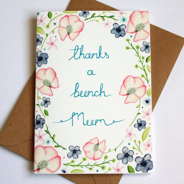 Thanks a bunch mum card