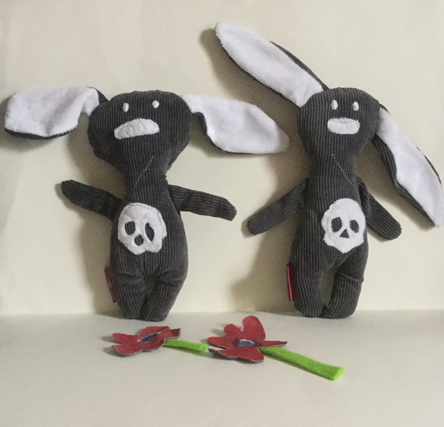 Spooky Ghost Bunny Handmade Plushie, Nursery, Kawaii, Gift