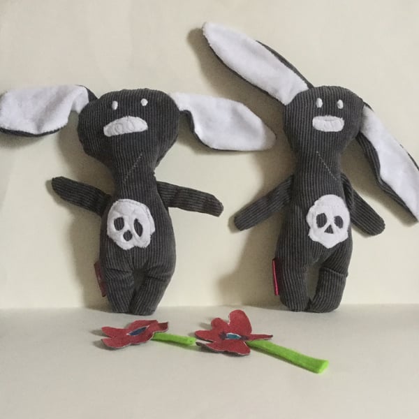 Spooky Ghost Bunny Handmade Plushie, Nursery, Kawaii, Gift