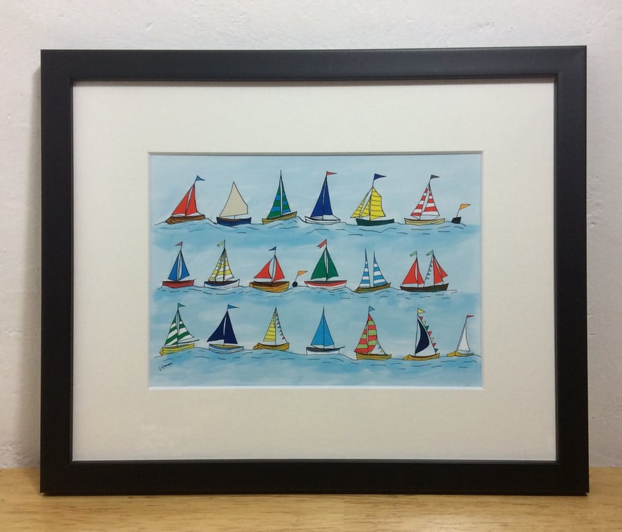 The Regatta -framed print