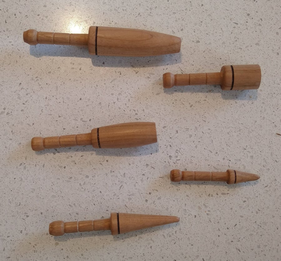 LARGE Full-Cone Sticks for Stumpwork Embroidery - Set of 5