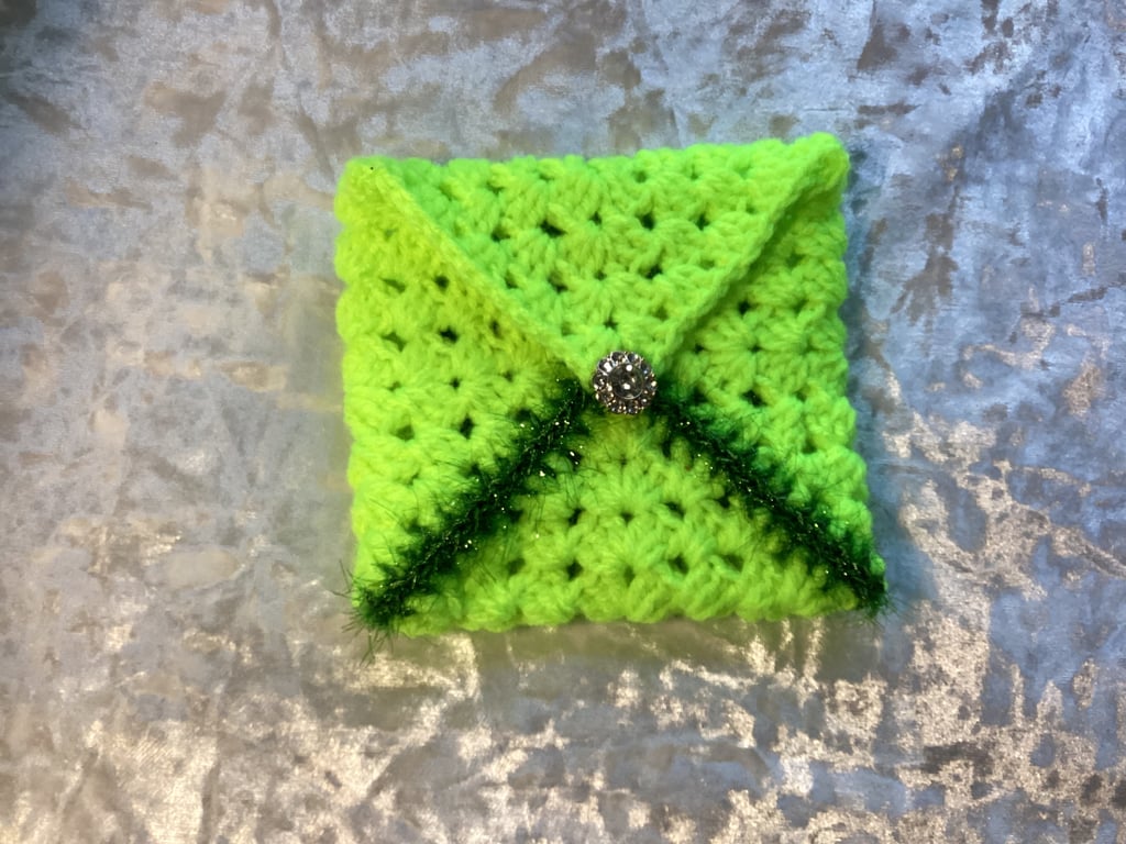 Granny Square pouch, crochet pouch