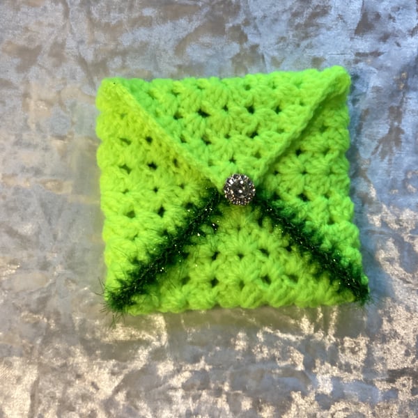 Granny Square pouch, crochet pouch