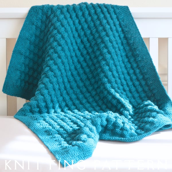 Baby Blanket Knitting Pattern Torren Printed Copy