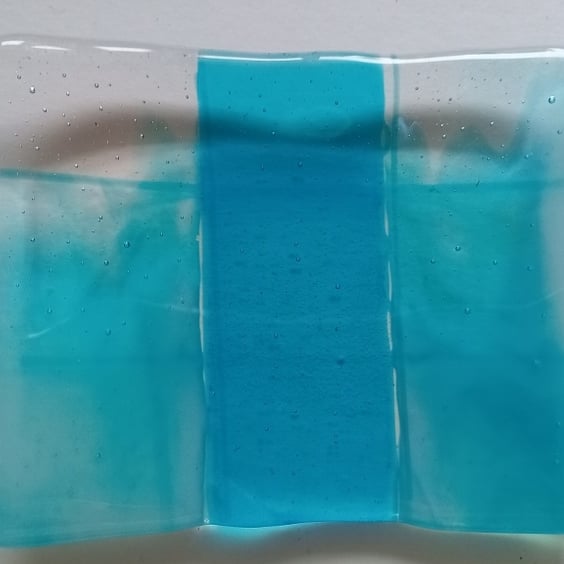 Fused glass soap dish