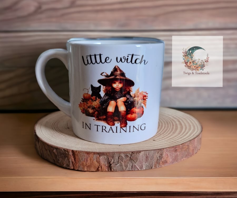 Childs China mug little witch in training 
