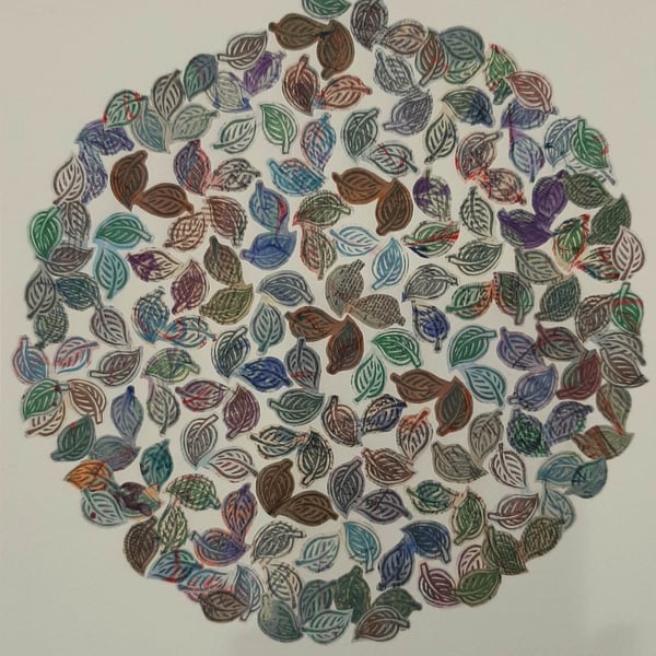 Perfectly Imperfect Circle of Leaves Sample Print