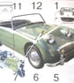 frogeye car wall hanging clock classic austin healey sprite - Image 1