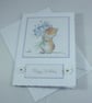 Cute birthday card - mouse with bouquet - Image 4