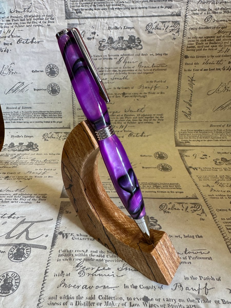 Purple & Chrome Acrylic Ballpoint Pen