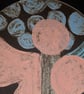 Pink, Blue, Decorative Dish, Black Clay and Underglaze - Image 3